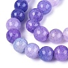 Baking Paint Crackle Glass Beads Strands GLAA-Q106-03A-05-3