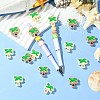 20Pcs 2 Colors Opaque Acrylic and Enamel  Beads OACR-CJ0002-57-6