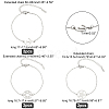 6Pcs 3 Styles 201 Stainless Steel Pentacle Link Bracelets BJEW-UN0001-16P-4