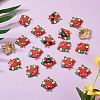  18Pcs 9 Styles Cute Printed Alloy Pendants ENAM-TA0001-63-5