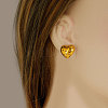 Stylish 303 Stainless Steel Hollow Heart Stud Earrings RP4390-2-5