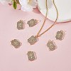 10Pcs Rack Plating Brass Micro Pave Clear Cubic Zirconia Pendants ZIRC-SZ0004-08-3