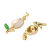 Brass Enamel Pendants KK-I371-33G-01-2