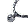 Non-Magnetic Synthetic Hematite Ball Pendant Necklaces for Men NJEW-E107-02-1