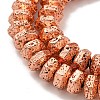 Electroplated Natural Lava Rock Beads Strands G-I360-G01-03-3