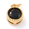 Real 18K Gold Plated Brass Inlaid Cubic Zirconia Charms ZIRC-L100-081G-04-2