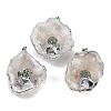 Natural Pyrite & Druzy Agate Geode Pendants G-G162-02P-03-1