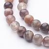 Natural Black Sunstone Bead Strands G-G947-29-6mm-1