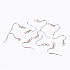 Silver Color Plated Brass Earring Hooks X-EC135Y-S-4