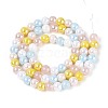 Electroplate Glass Beads Strands X-EGLA-N019-6mm-02-2