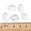 Transparent Oval Glass Cabochons X-GGLA-R022-14x10-5