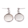 Tarnish Resistant 304 Stainless Steel Stud Earring Settings LS-STAS-L226-019E-P-1