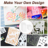 Olycraft 2 Sets 2 Styles PET Plastic Blank Drawing Painting Stencils Templates DIY-OC0011-30-6