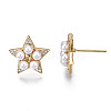 Brass Micro Pave Cubic Zirconia Stud Earrings EJEW-T014-57G-NF-3