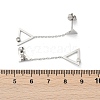 304 Stainless Steel Rhinestone Stud Earrings EJEW-Z089-17P-5