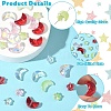 100Pcs 2 Styles Transparent Spray Painted Glass Beads GLAA-YW0005-14A-5