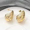 304 Stainless Steel Teardrop Stud Earrings EJEW-B108-06G-2