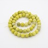 Natural Lemon Jade Round Bead Strands G-P070-36-6mm-2