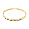 Brass Pave Colorful Cubic Zirconia Hinged Bangles for Women BJEW-S147-07G-03-2