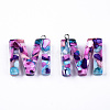 Transparent Epoxy Resin Pendants CRES-S364-001M-1