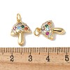 Brass Micro Pave Clear Cubic Zirconia Pendants KK-Q031-24G-3