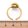 304 Stainless Steel Open Cuff Rings for Women RJEW-M060-01G-03-5