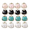 80Pcs 4 Colors Alloy Enamel Charms ENAM-SZ0002-33-1