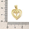 Rack Plating Brass Micro Pave Cubic Zirconia Pendants KK-L226-101G-Y-3