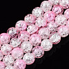 Baking Paint Crackle Glass Beads Strands X-CCG-S001-8mm-02-1