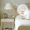 Glass Crystal Lamp Finials with Iron Finish Base FIND-WH0148-176B-5