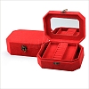 Suede Velvet Portable Jewelry Storage Box with Clasp PW-WGEDAD2-05-1