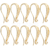 10 Pairs Brass Earring Hooks KK-BBC0025-12B-1