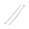 Brass Micro Pave Cubic Zirconia Stud Earring Findings CU-CBA4618-01P-01-2