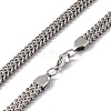 Non-Tarnish 304 Stainless Steel Snake Chain Necklace with Lobster Claw Clasps for Men Women STAS-K249-01A-P-3