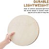 Flat Round Shape Unfinished Wood Slices DIY-GA0001-11-3