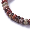 Adjustable Natural Polychrome Jasper/Picasso Stone/Picasso Jasper Braided Bead Bracelets BJEW-F369-A03-2