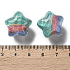 Gradient Color Transparent Hand-drawed Acrylic Beads TACR-P012-01B-08-3