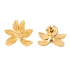 Ion Plating(IP) Flower 304 Stainless Steel Stud Earrings for Women EJEW-L272-031G-02-2