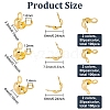 300Pcs 6 Style Brass Bead Tips KK-BC0010-01-2