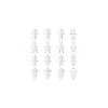 Unicraftale 16Pcs 4 Style 201 Stainless Steel Connector Charms STAS-UN0035-52-6