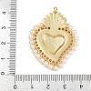 Brass White Enamel Pendants KK-L244-04G-3