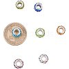 Polymer Clay Rhinestone European Beads CPDL-NB0001-07-4