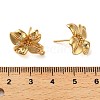 Brass Micro Pave Cubic Zirconia Stud Earring Findings KK-P285-05G-3