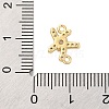 Brass Clear Cubic Zirconia Connector Charms/Links FIND-L019-07G-05-3