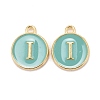 Golden Plated Alloy Enamel Charms X-ENAM-S118-05I-1