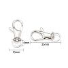 Tarnish Resistant Polished 316 Surgical Stainless Steel Large Lobster Claw Swivel Clasps STAS-R072-27-2