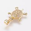 Brass Micro Pave Cubic Zirconia Pendants ZIRC-G104-23G-2