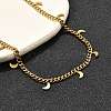 304 Stainless Steel Twisted Chain Necklaces with Moon Charm Tassel NJEW-R023-08G-3