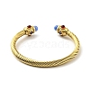 304 Stainless Steel Twist Rope Shape Open Cuff Bangle BJEW-D449-02G-01-2