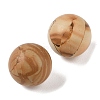 Natural Wood Lace Stone No Hole Sphere Beads G-K353-04C-23-2